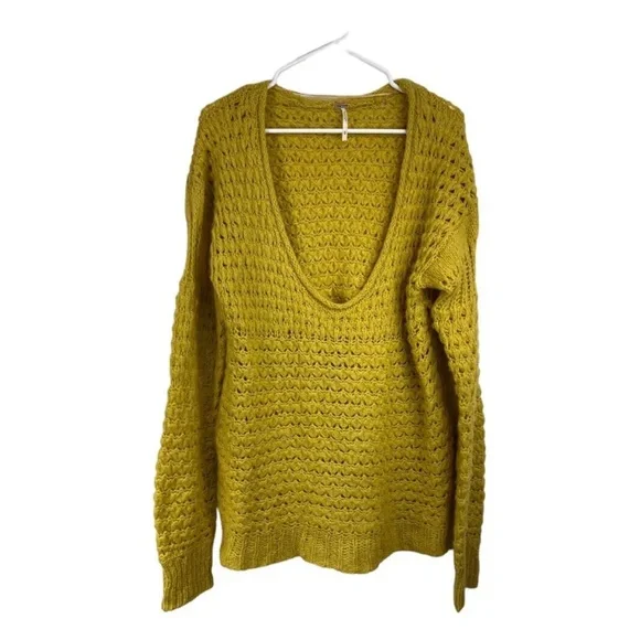 Free People Yellow Knit Sweater - Picture 3 of 6